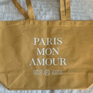 Sézane Paris Mon Amour Tote - ochre yellow
